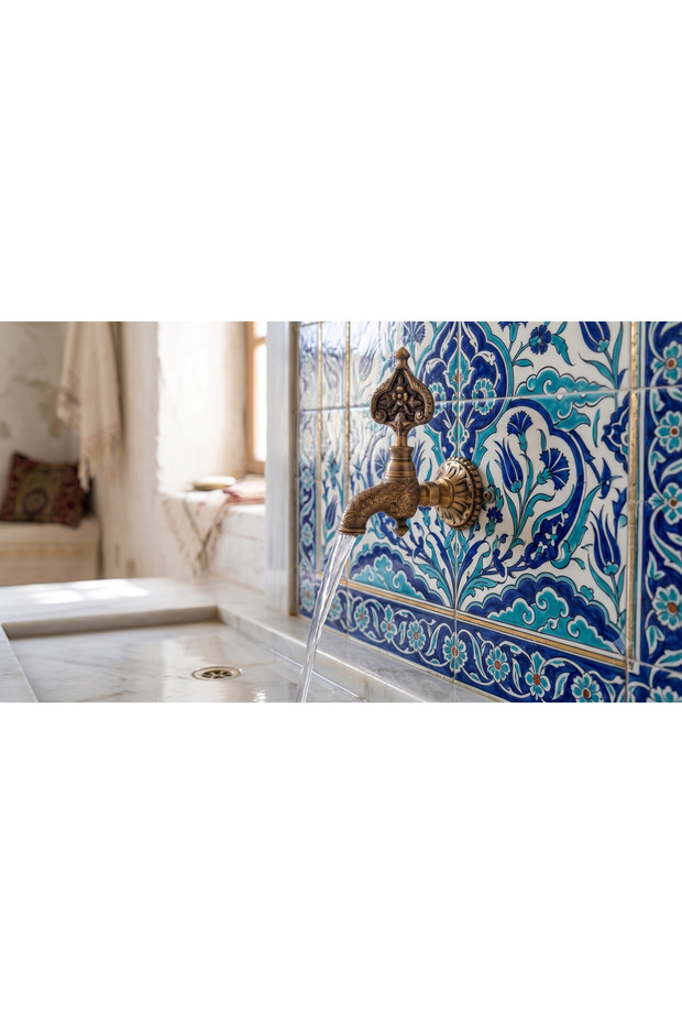 Hamam Faucet Antique Special Design - Kurna Faucet Engraved Antique Color