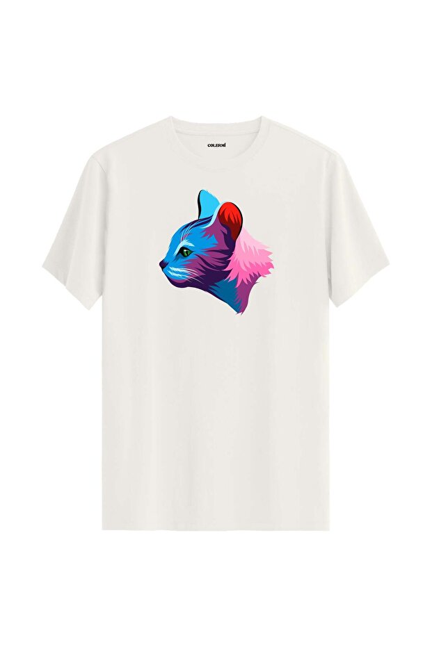 Colorful Liora Cat Printed T-Shirt