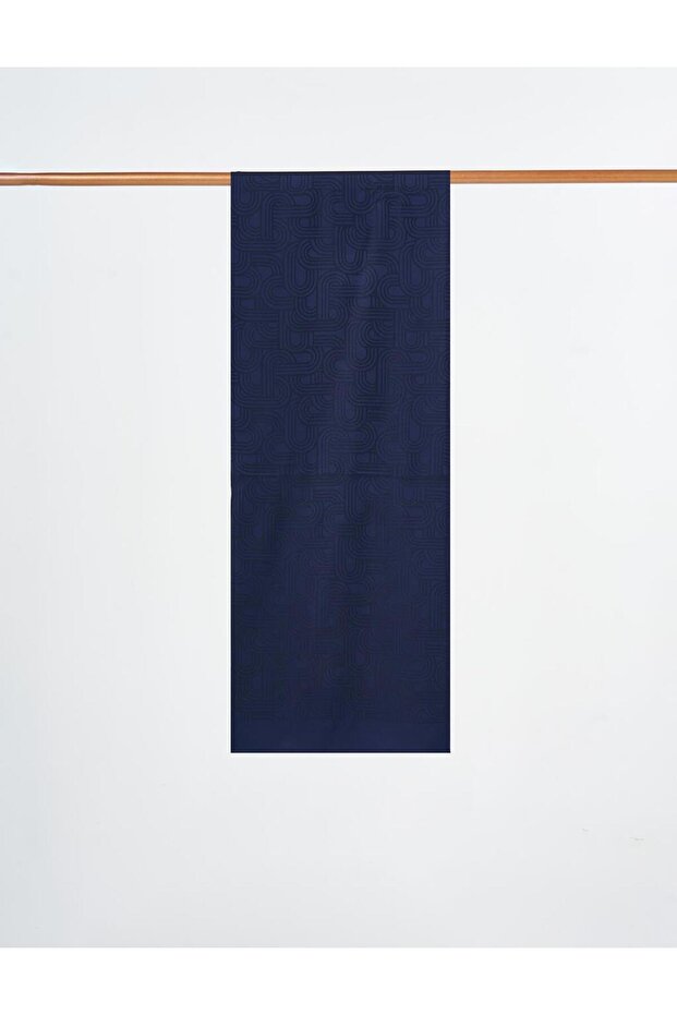Geometric Pattern Shawl Navy Blue - 1