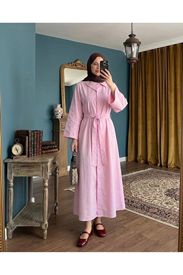 Women's Long Poplin Dress