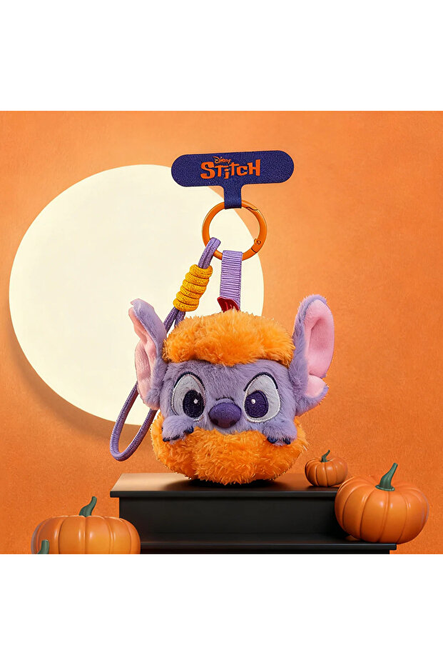 Stitch Let's Make Mischief Series – Plush Phone Strap, Halloween-themed Stitch accessory, 1 piece