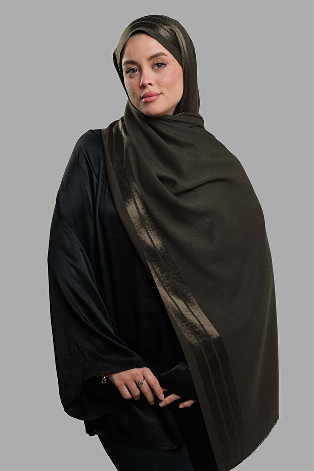 شال مخطط باللون البني من الفيسكون بورسا دولاما 202109_14