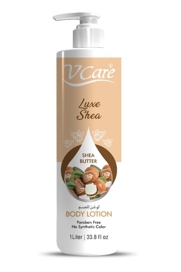 V Care Shea Butter Intense Moisture Body Lotion - 1 Liter – Ultra Nourishing & Silky Softness
