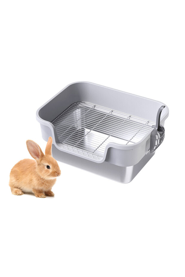 Durable Stainless Steel Cat Litter Box for Small Animals, Easy to Clean, Easy Entry, Non Stick Smooth Surface