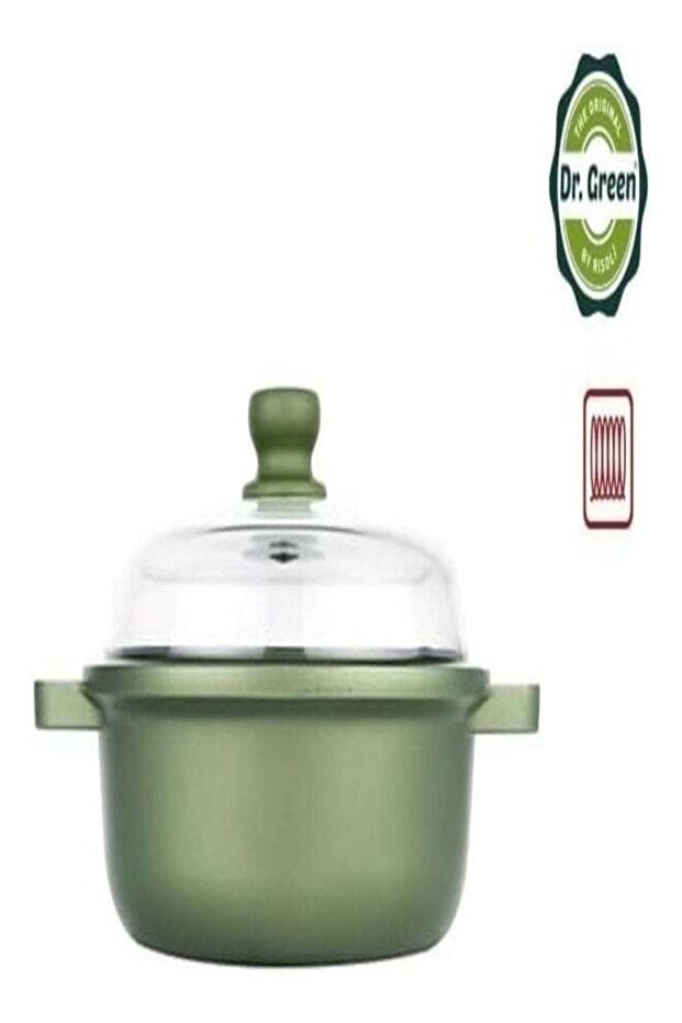 Dr. Green Extra Induction Low Casserole with Lid 28cm – 100% Italian Cookware Die-Cast Aluminum, Eco-Friendly