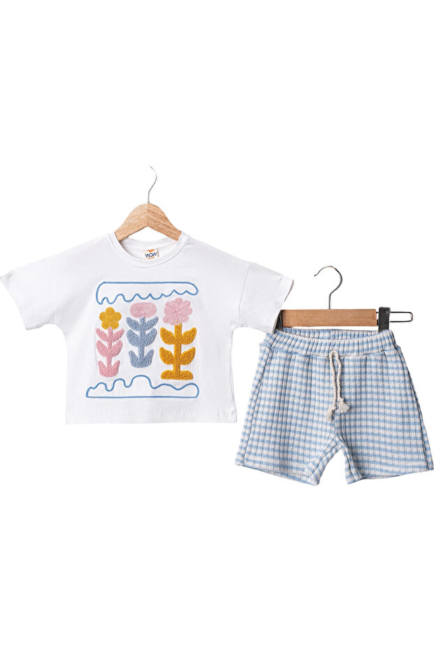 Girl's Knitted Shorts Set