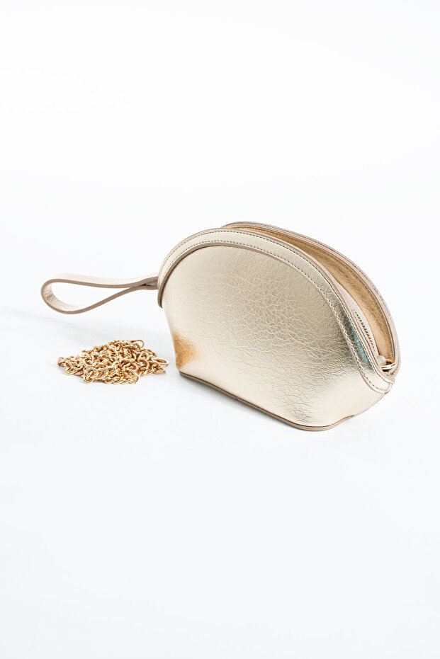 Gold Clutch Portfolio Women's Handbag Shoulder Bag Crossbody Bag