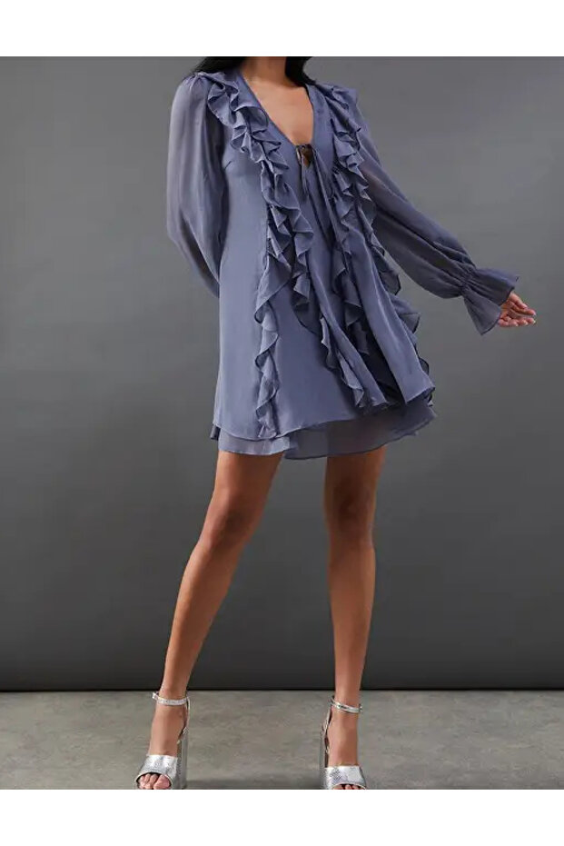 Rochie scurta, Albastru - 1