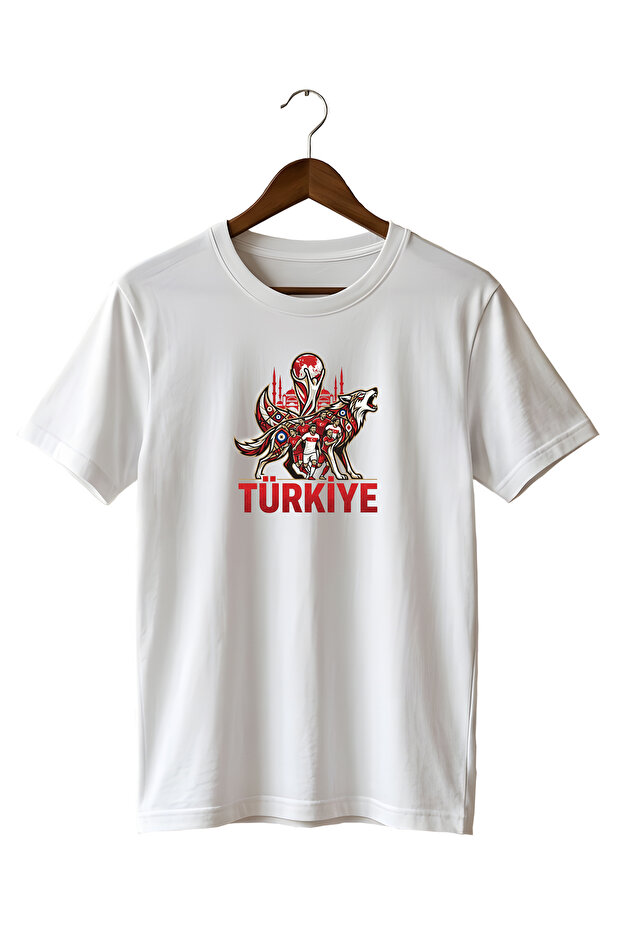 Bozkurt T-Shirt Printed Regular Tshirt with Turkish Flag Fan Product