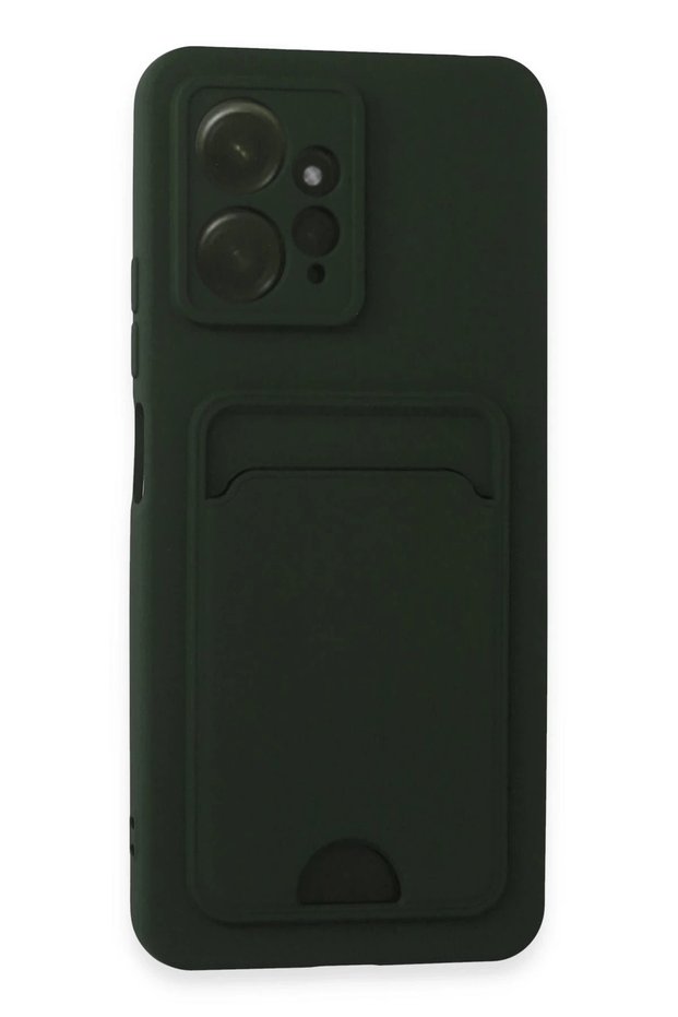 Zengemtr Redmi Note 12 4g Case Kelvin Silicone with Business Card Holder - (203358) Dark Green