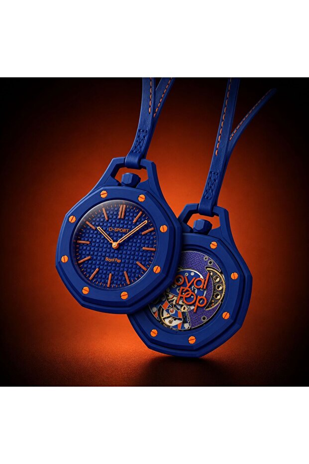Royal Pop Bioceramic Watch Leather Strap Keychain & Bag Accessory Charm