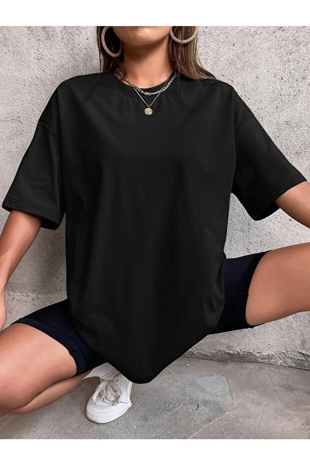 Tricou Oversize Unisex Basic Simplu Boyfriend - 4