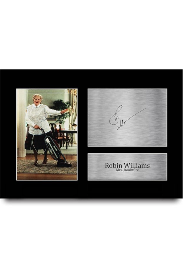 A4 Robin Williams Mrs Doubtfire Gifts Printed Signed Autograph Picture for Movie Memorabilia Fans