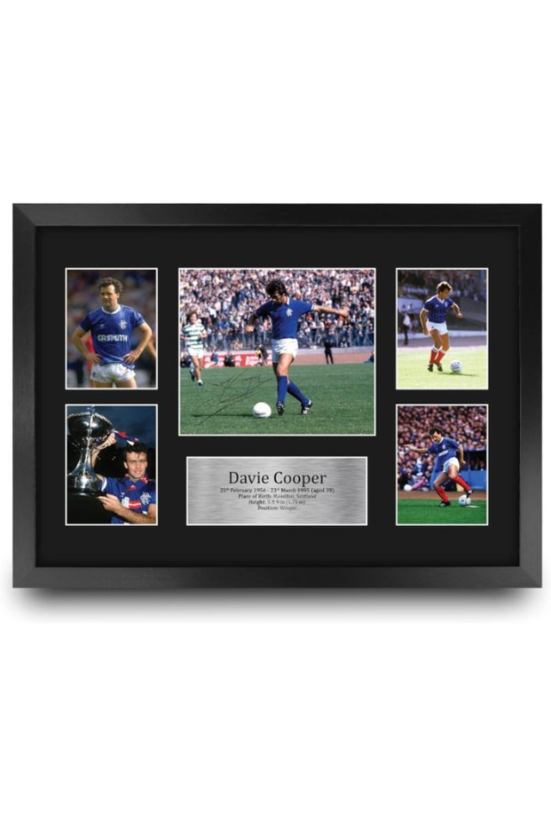 FR A3 Davie Cooper Rangers Gifts Printed Signed Autograph Picture for Football Fans and Supporters - A3 Framed