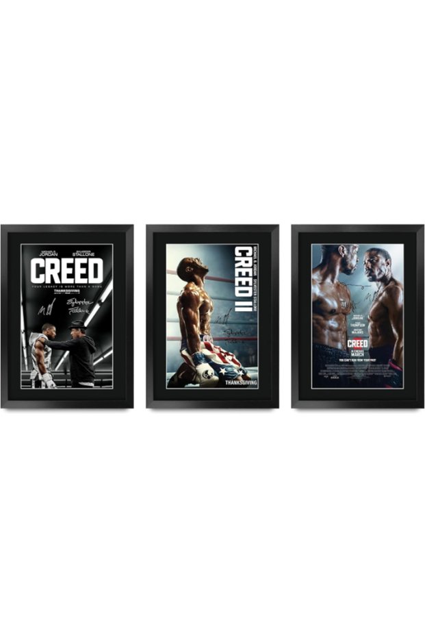 FR A3 Creed Gifts Printed Poster Set Signed Autograph Picture for Movie Memorabilia Fans - A3 Framed