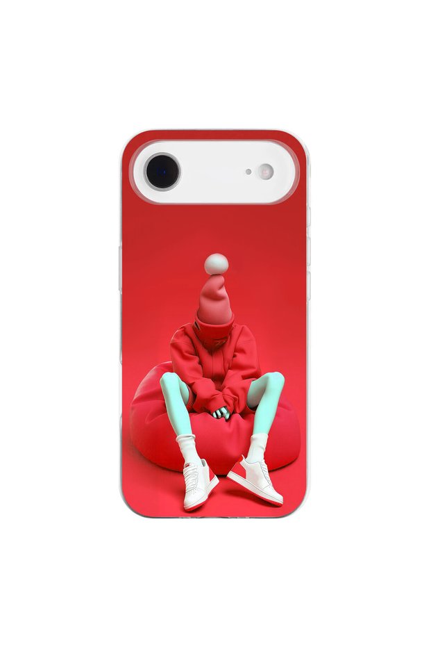 iPhone 17 Air Compatible No Face 7 Design Transparent Case