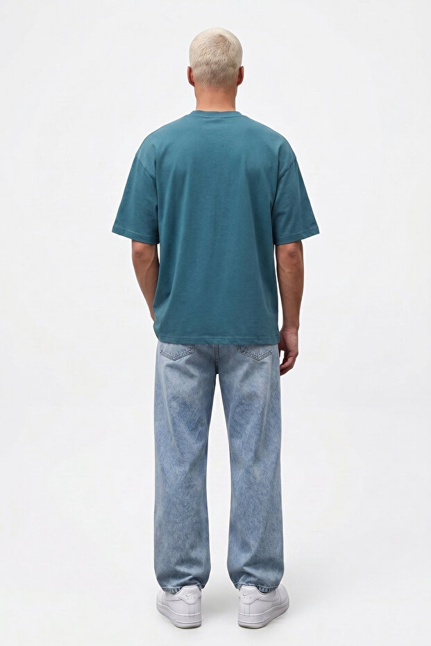 Tricou Basic Oversize Verde Smarald - 3