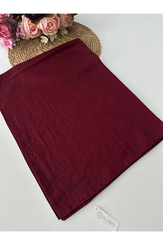 Burgundy voile scarf hvh0406