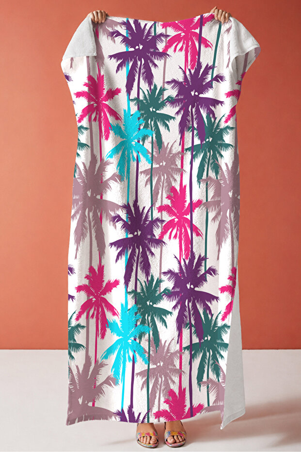 Palm Tropical Beach Towel - Marine Modern Colorful Pool Sea Quick Drying Microfiber Towel