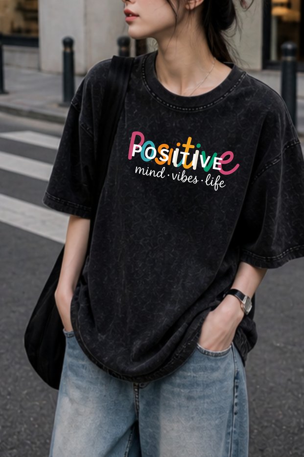 Modex Washed Oversize Unisex T-Shirt Washed Vintage Street Style Street Fashion Cotton Comfortable Fit Daily Wear T-Shirt