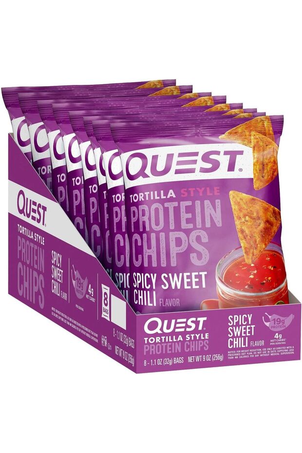Tortilla Style Protein Chips - Spicy Sweet Chili (8 Bags)