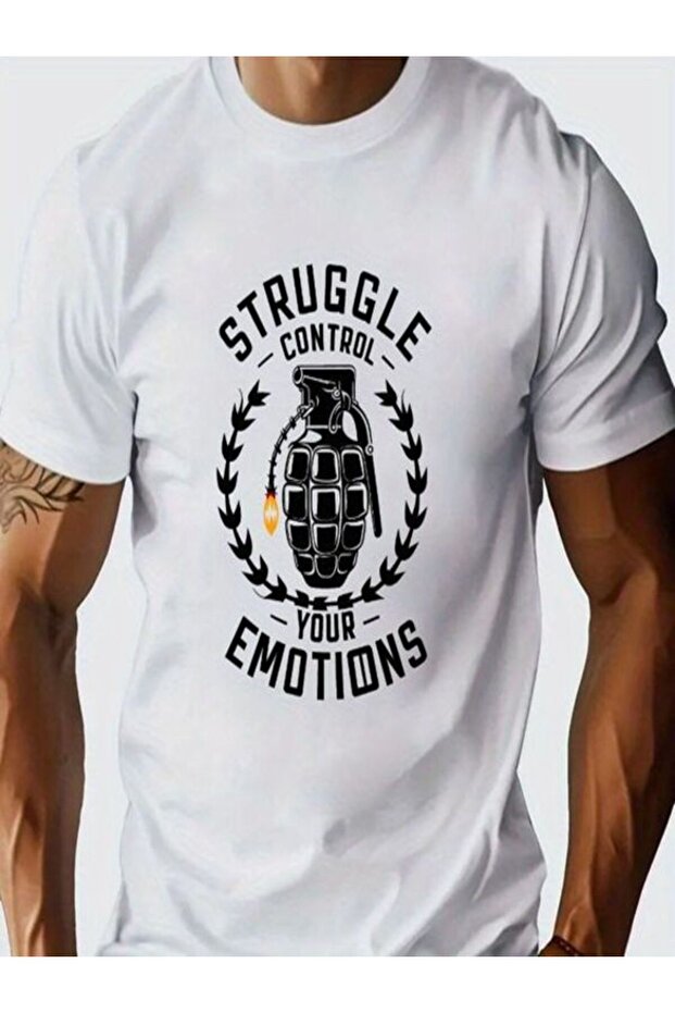 Struggle Control Emotions Printed Men's T-Shirt