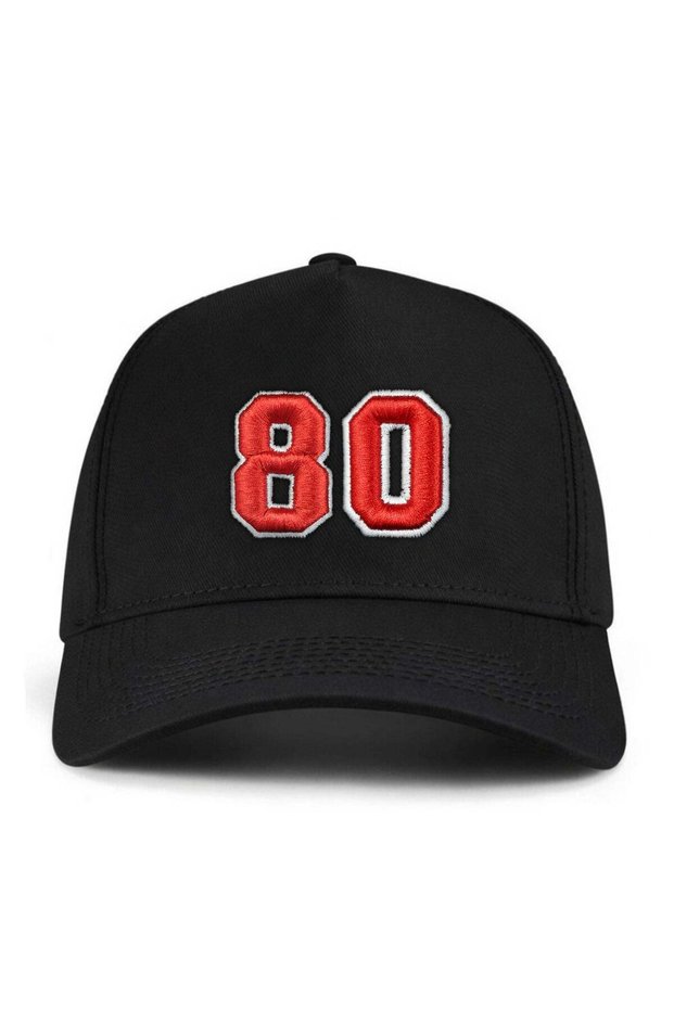 Number 80 Molded Baseball Cap