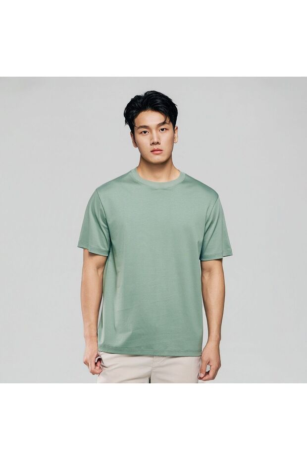 Men Regular Luxe Touch Cotton Crew Tee