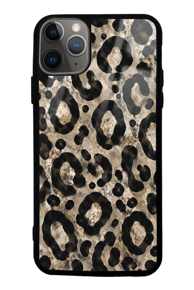iPhone 11 Pro Max Brown Leopard Design Glossy Phone Case