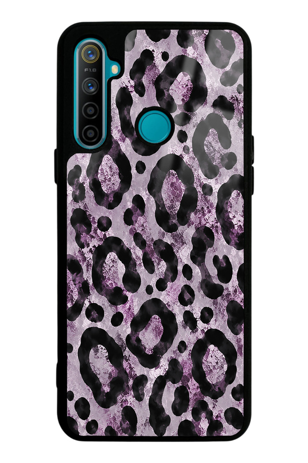 Realme 5I Soft Lilac Leopard Design Glossy Phone Case