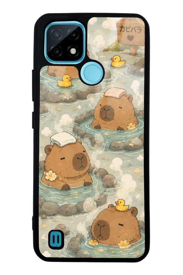 Realme C21 Capybara Onsen Design Glossy Phone Case