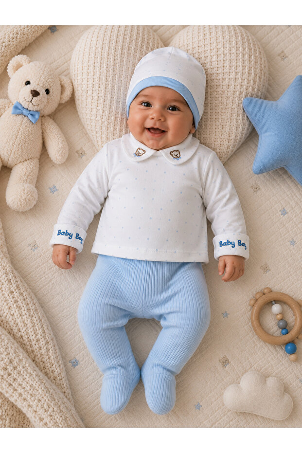 Newborn Baby Boy 5-Pack 100% Cotton Hospital Release Pack 0-3 Months