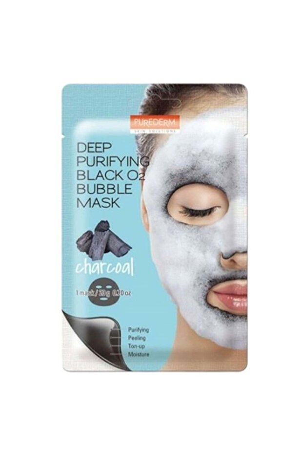 ماسك التنظيف العميق بالفحم وفقاعات الاوكسجين من بيورديرم -20 جرام