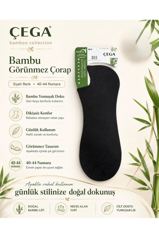 Men's Invisible Bamboo Seamless Sneaker Socks 6-Piece