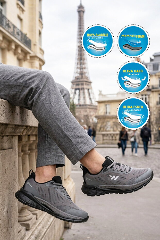 Smoked Memory Sole Imported Mesh Lightweight Flexible Men's Sports Shoes Relaxon m