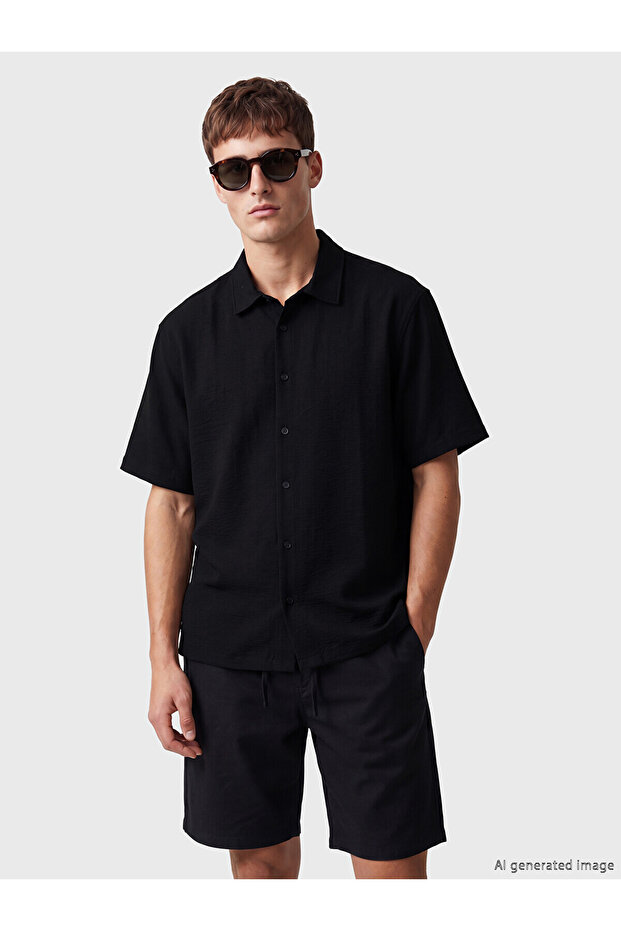 قميص رجالي من NEVAVM بتصميم Regular Fit Armoudule