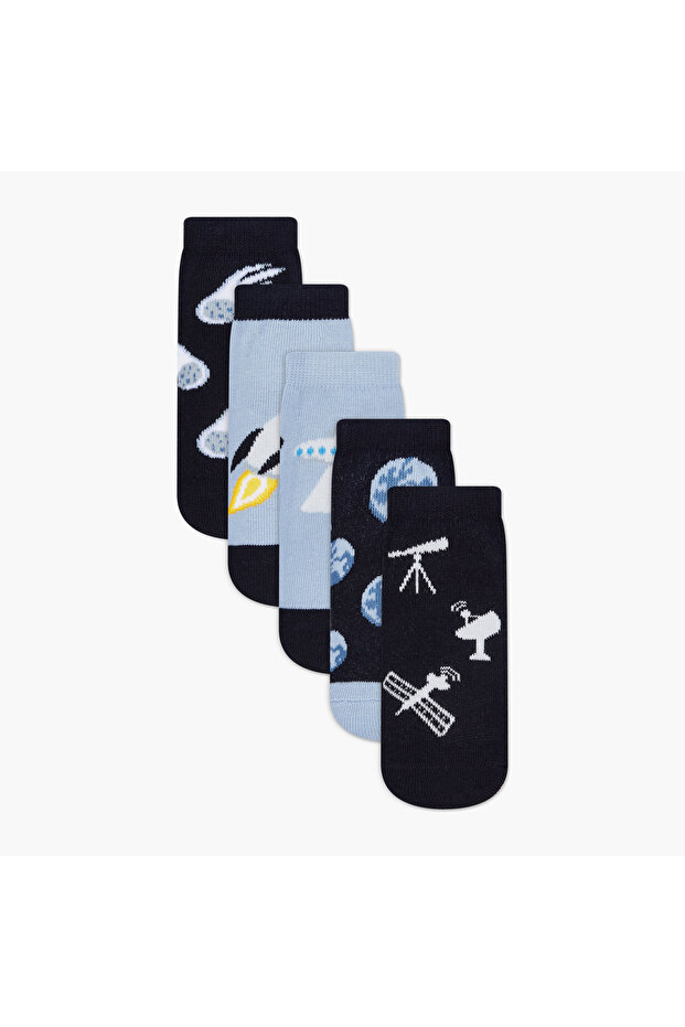 Baby Boys' Socks Printed - Set of 5