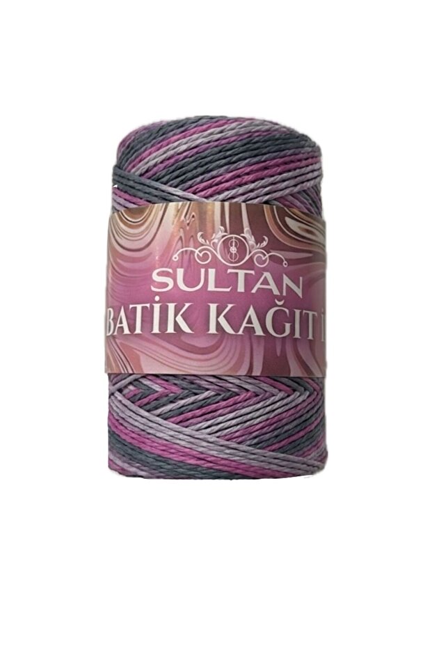 1 Piece Sultan Batik Paper Rope-Bag-Hat-Clasp-Basket-Bracelet Rope - Color: Gray Pink