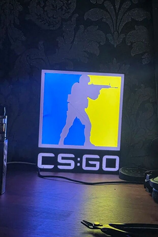 Cs:Go Counter Strike Designed Decorative Lighting Night Lamp (23X19Cm)