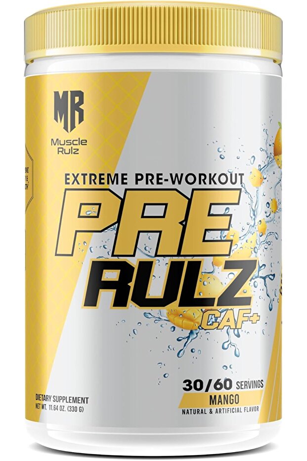 PRE RULZ Pre-Workout Available in 30/60 Servings (Half/Full Scoop) Amplify Energy, Enhance Focus, and Boost Endurance (Mango)
