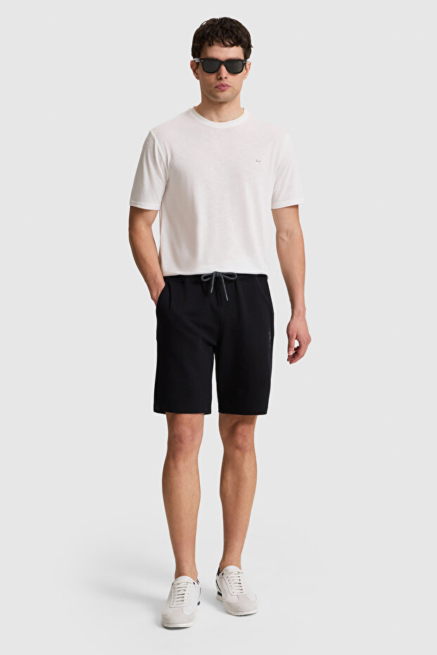 Men's Black Knitted Shorts 50322605-Vr046
