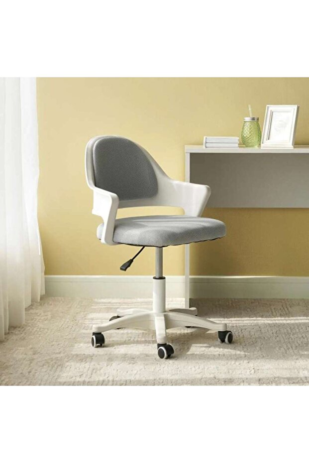 Axiom Office Medium Back Chair Mesh & Fabric - Grey & White