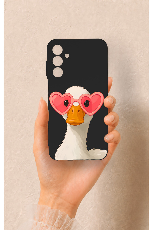 Samsung A15 Compatible Silicone Case with Duck Pattern