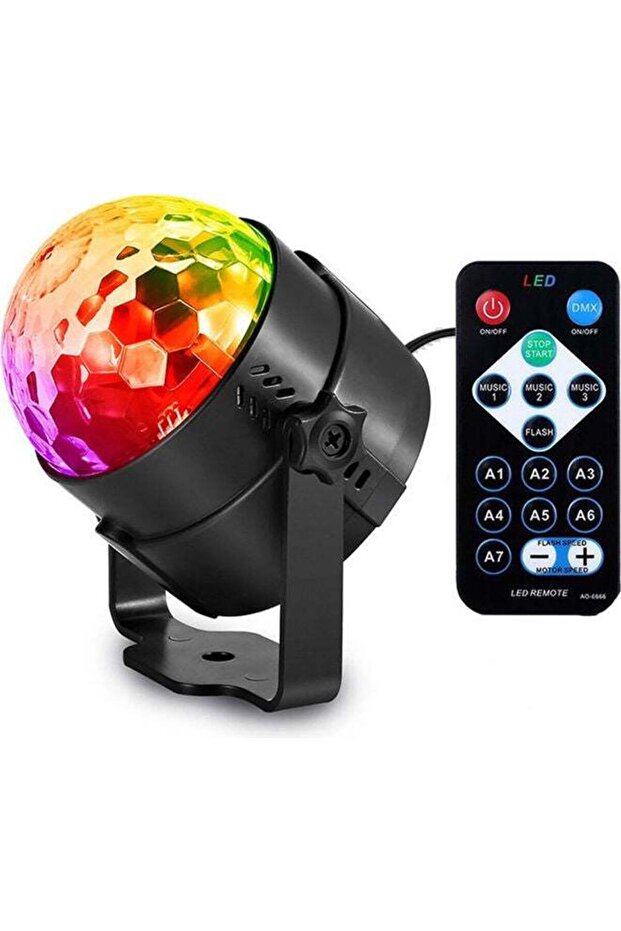 LED Decorative Disco Magic Ball Party Light with Remote Multicolour 10.5 x 10 x 10.5cm
