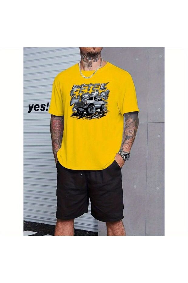 Unisex Oversize Shorts Set Short Sleeve T-Shirt Comfortable Fit Summer Casual Sports