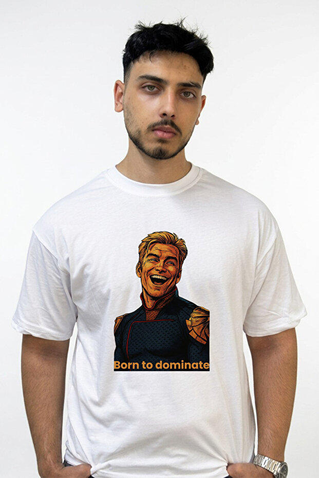Homelander_1 Design Printed Oversize White T-Shirt