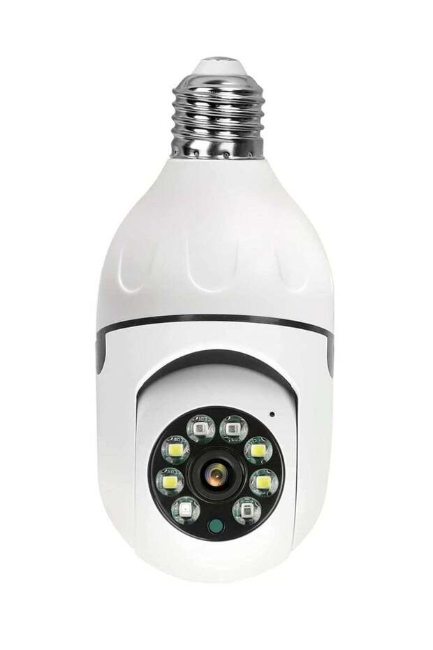 E27 Bulb 1080P 2.4GHz WiFi 360 Degree Panoramic Night Vision 2-Way Audio, Smart Motion Detection and Alarm Surveillance Cameras
