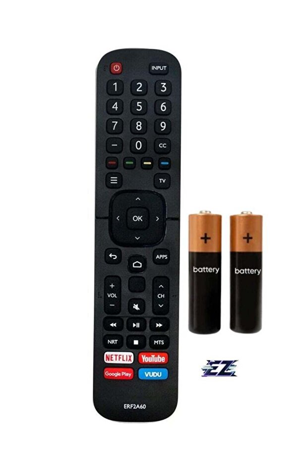 Remote Control for Hisense Smart 4K TV ERF2A60, 65H6570, 75H6570G, 55H9G, 65H9G, 85H6570G, 85H6510G with Battery