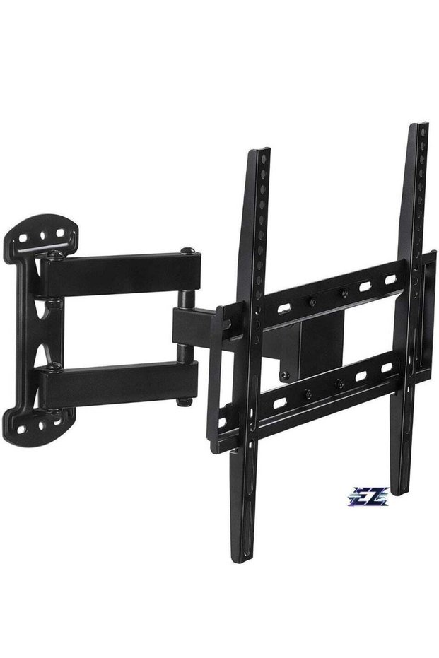 Full Motion TV Wall Mount Corner Bracket, VESA 400 x 400 Compatible, Extending Arm Articulating, Swivel, Tilt Fits 32, 37, 40, 42, 47, 50 Inch TVs, 66 Lbs Capacity