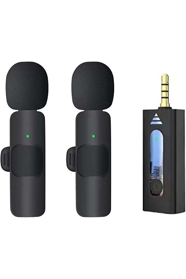 Wireless Lavalier Microphone for iPhone iPad USB C Smartphone, Plug and Play Mini Mic